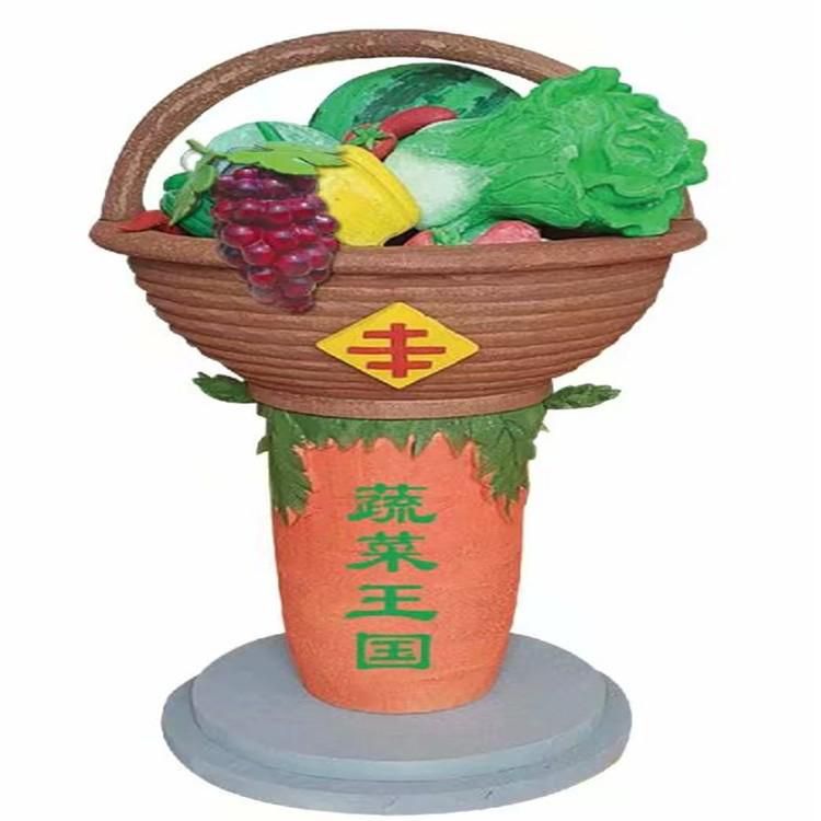 果篮雕塑标准，多彩艺术，景观白菜果篮雕塑供应