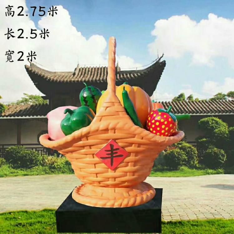 果篮雕塑精选，街道标识，蔬菜果篮雕塑指用