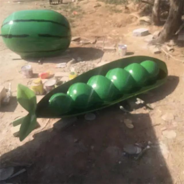 彩绘豆角雕塑 仿真雕塑 步行街摆件 彩绘豆角雕塑 仿真雕塑 步行街摆件