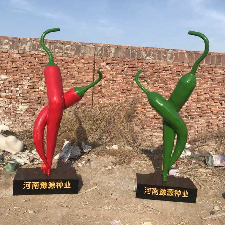 彩绘辣椒雕塑 仿真雕塑 步行街摆件 彩绘辣椒雕塑 仿真雕塑 步行街摆件