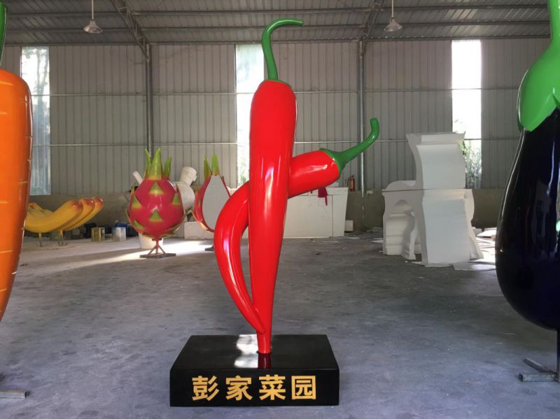 创意辣椒雕塑 步行街店门口雕塑 蔬菜小品 创意辣椒雕塑 步行街店门口雕塑 蔬菜小品