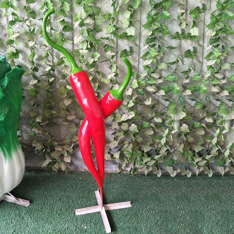 仿真辣椒雕塑 店门口园林雕塑 蔬菜小品