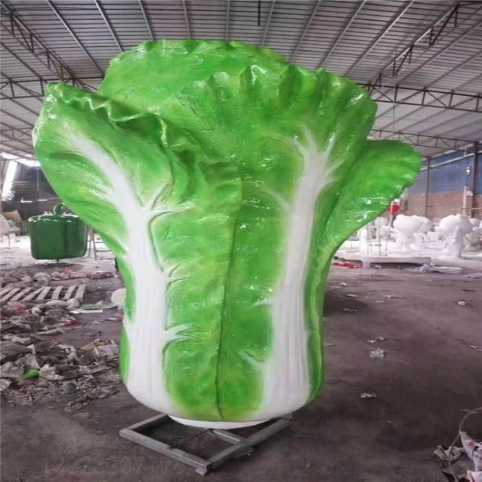 创意白菜雕塑 步行街店门口雕塑 果蔬小品 创意白菜雕塑 步行街店门口雕塑 果蔬小品