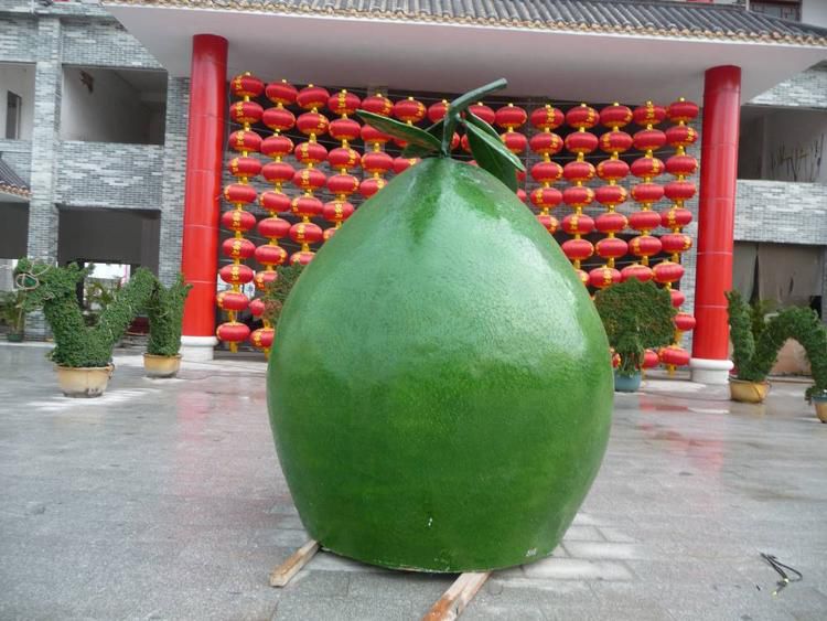 大门口柚子雕塑 发光公园果蔬雕塑 仿真水果雕塑 大门口柚子雕塑 发光公园果蔬雕塑 仿真水果雕塑