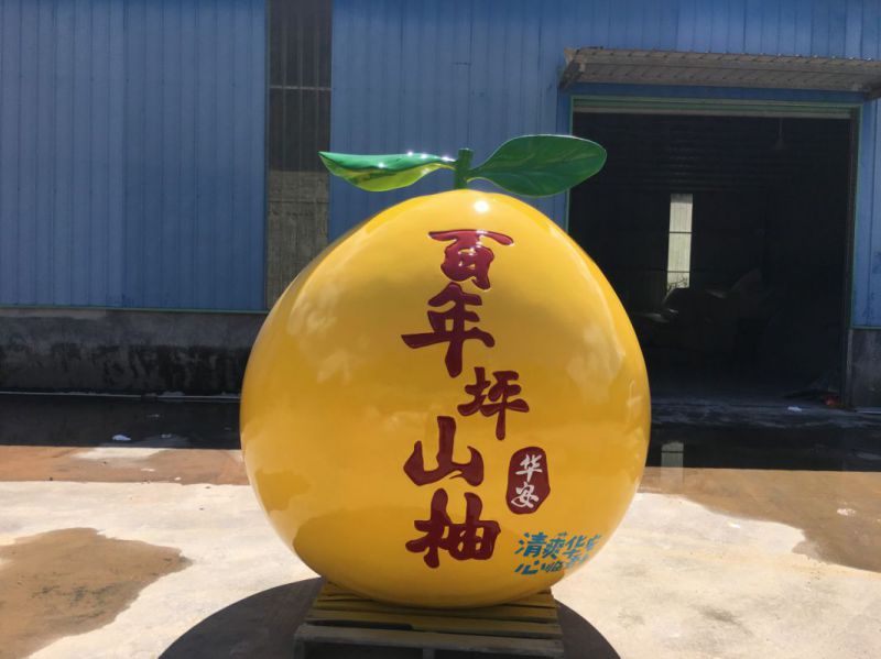 户外柚子雕塑 喷漆果蔬雕塑 灯光水果雕塑 户外柚子雕塑 喷漆果蔬雕塑 灯光水果雕塑
