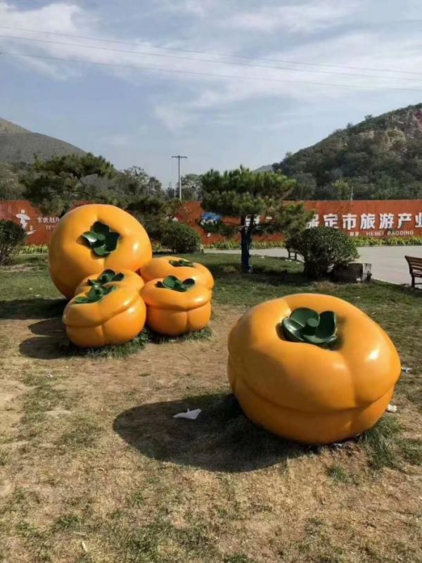商业街柿子雕塑 售楼处雕塑 水果摆件 商业街柿子雕塑 售楼处雕塑 水果摆件