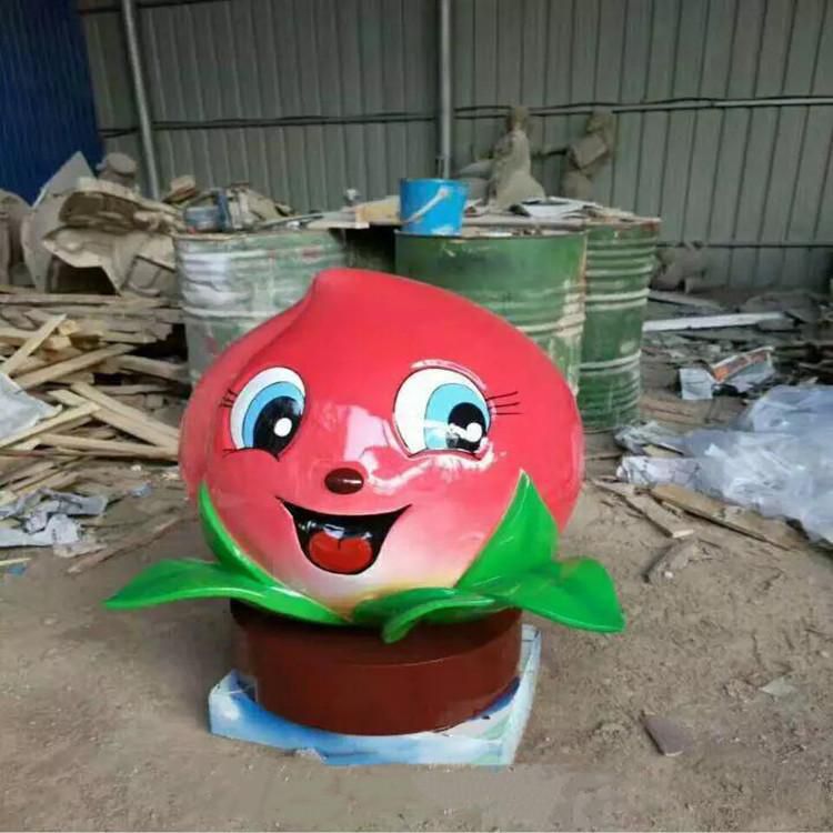街道桃子雕塑 现代景观水果雕塑 彩绘果蔬雕塑 街道桃子雕塑 现代景观水果雕塑 彩绘果蔬雕塑