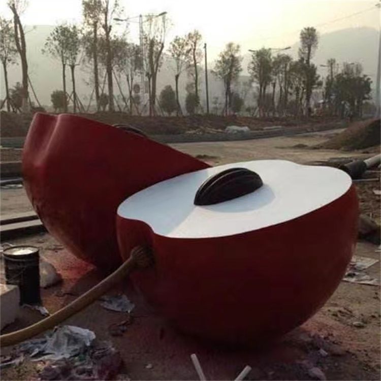 广场苹果雕塑 抽象果蔬雕塑 烤漆水果雕塑 广场苹果雕塑 抽象果蔬雕塑 烤漆水果雕塑