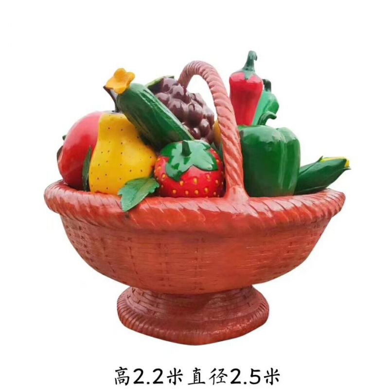 烤漆果篮雕塑制造商,室外软装,仿真果篮雕塑承接 烤漆果篮雕塑制造商,室外软装,仿真果篮雕塑承接