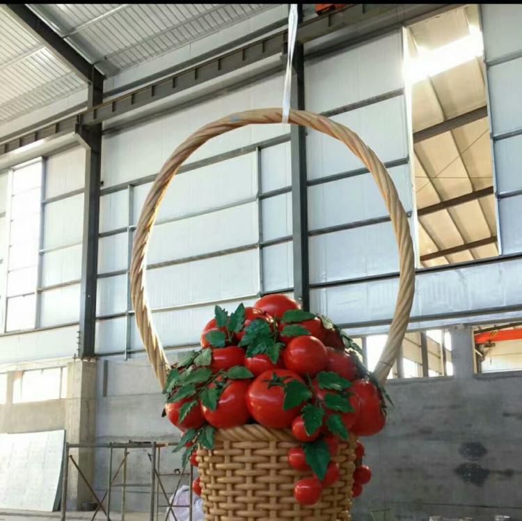 果篮雕塑定价,街头雕塑,烤漆草莓果篮雕塑定价 果篮雕塑定价,街头雕塑,烤漆草莓果篮雕塑定价